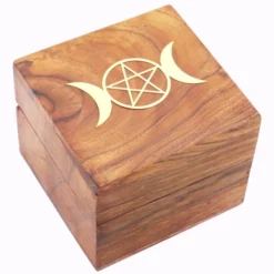 Magickal Designs Mini Box With Brass Triple Moon