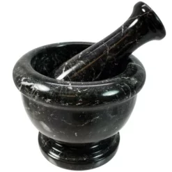 Black Marble Mortar & Pestle Set