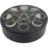 Pentagram Moon Phases Box - Soapstone With Silver Inlay