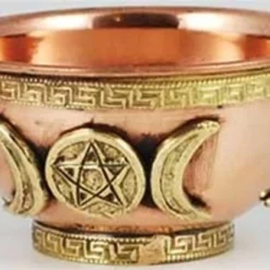 Copper Offering Bowl - Triple Moon