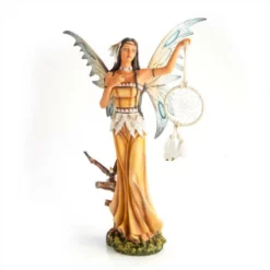 Fairies Fairy And Owl With Dreamcatcher Figure