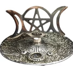 Incense Holder With Standing Triple Moon