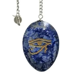 Pendulum Engraved Lapis With Eye Horus