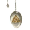 Pendulum Engraved Clear Quartz With Triquetra