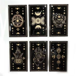 Wiccan Black And Gold Magnet Set