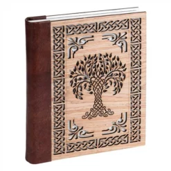 Carved Wood Journal - Celtic Tree