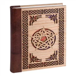 Carved Wood Journal - Pentagram