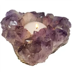 Amethyst Druse Candle Holder