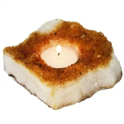 Citrine Druse Candle Holder