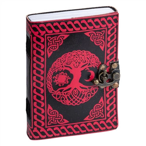 Leather Journal - Red Tree Of Life 1 Leather Journal - Red Tree Of Life