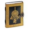Leather Journal - Yellow Dream Catcher