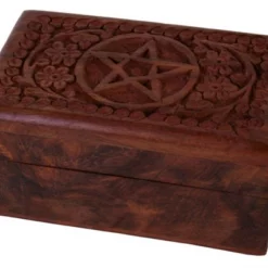 Carved Pentagram Trinket Box