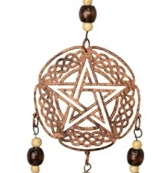 Celtic Pentagram Bells Hanging - Small