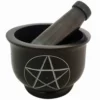 Black Pentacle Mortar & Pestle