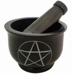 Black Pentacle Mortar & Pestle