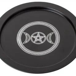 Offering Plate - Black Pentagram Moons