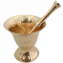 Small Brass Mortar & Pestle Set
