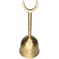 Gold Altar Bell With Triple Moon