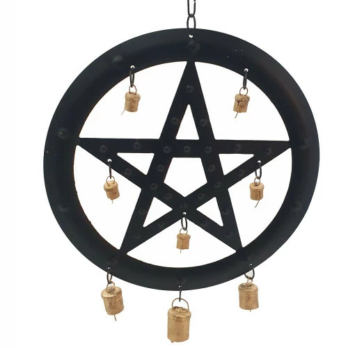 Black Pentagram Wind Chime 1 Black Pentagram Wind Chime