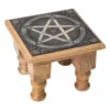 Carved Altar Table - Dark Pentagram Print