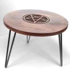 Pentagram Round Altar Table Iron Legs
