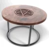 Pentagram Round Altar Table Iron Circle