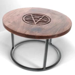 Pentagram Round Altar Table Iron Circle
