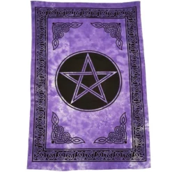 Purple Pentagram Tapestry