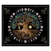 Peach Skin Tapestry - Tree Of Life Moon Phases