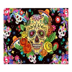 Skulls & Death Peach Skin Tapestry - Day Of The Dead Skulls