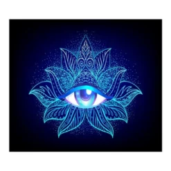 Peach Skin Tapestry - Lotus Evil Eye