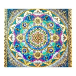 Peach Skin Tapestry - Mandala Flower Of Life