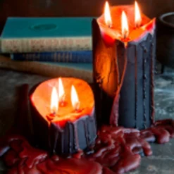 Vampires Vampire Tears Tall Pillar Candle -LifeSizeCutouts Shop blutende schwarze vampir stumpenkerze black vampire pillar candle with blood tears 50663 021 16309.1673873880