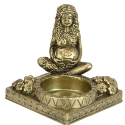 Golden Gaia Tea Light Holder
