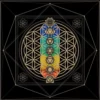 Altar Cloth - Chakras With Flower Of Life