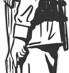 LifeSizeCutouts Soldier Silhouette 046 Cardboard Cutout